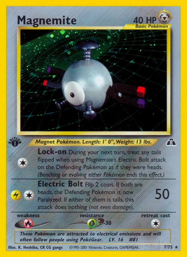 Magnemite #7 Neo Discovery Pokemon card