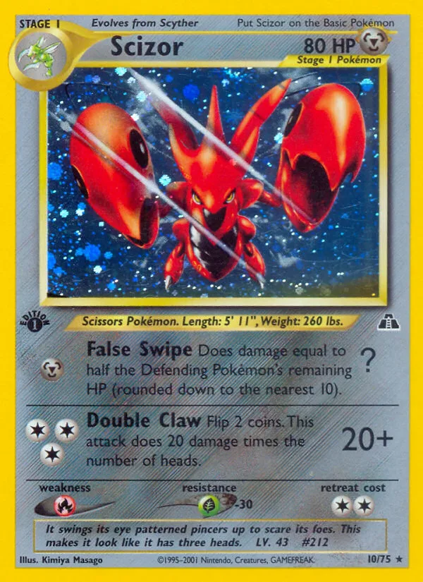 Scizor #10 Neo Discovery Pokemon card