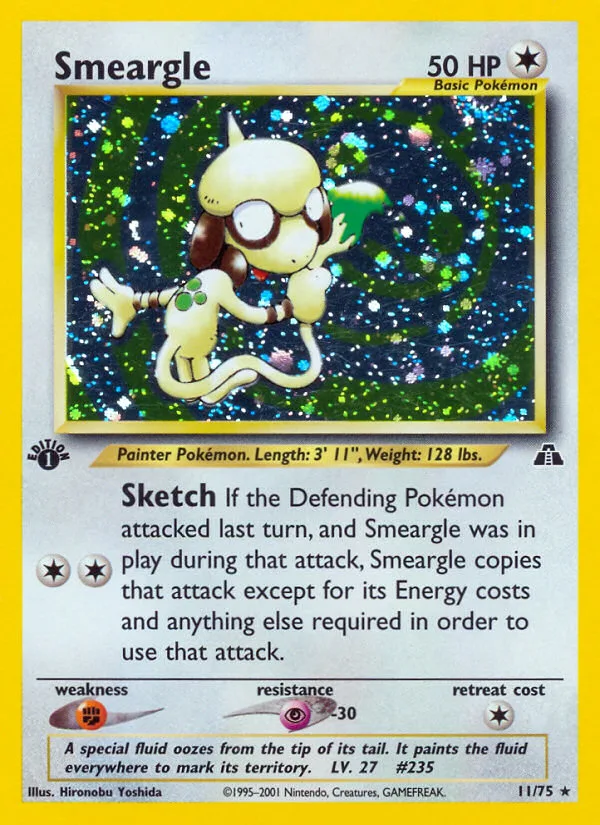 Smeargle #11 Neo Discovery Pokemon card