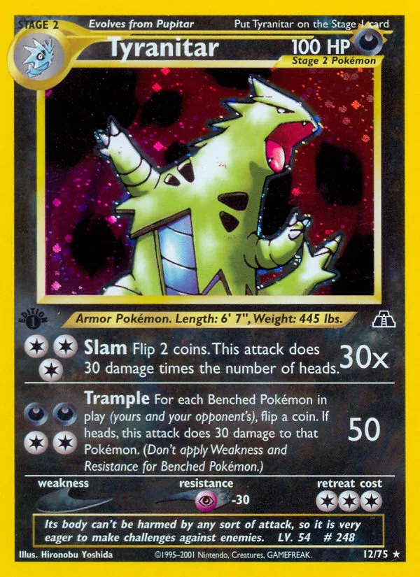 Tyranitar #12 Neo Discovery Pokemon card
