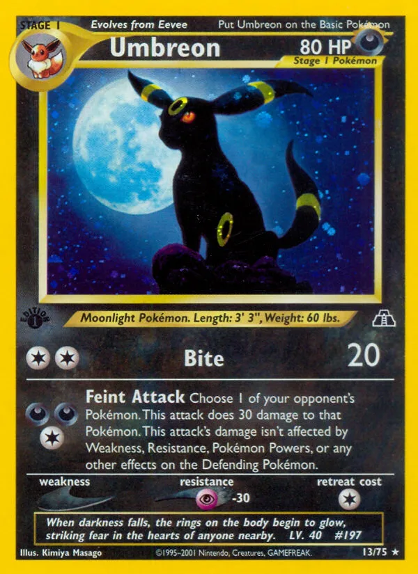Umbreon #13 Neo Discovery Pokemon card