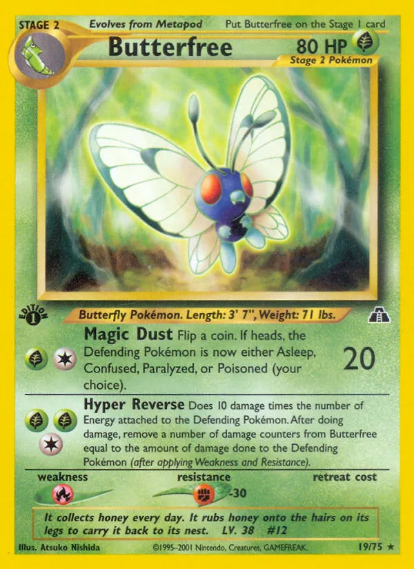 Butterfree #19 Neo Discovery Pokemon card