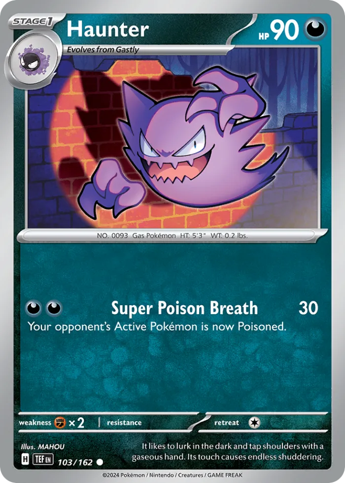 Haunter #103 Temporal Forces Pokemon card