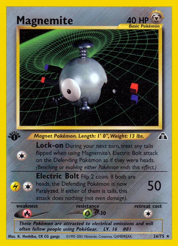 Magnemite #26 Neo Discovery Pokemon card
