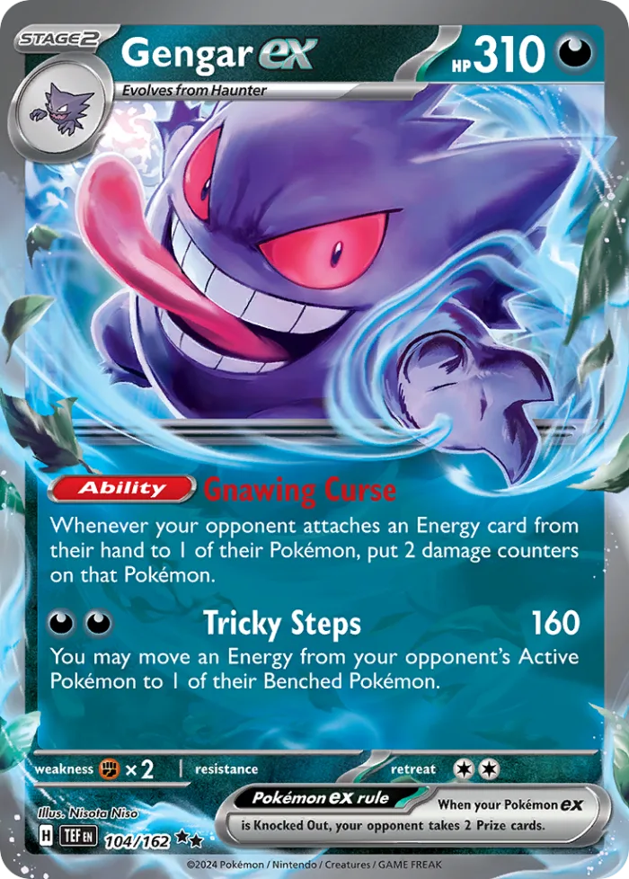 Gengar ex #104 Temporal Forces Pokemon card