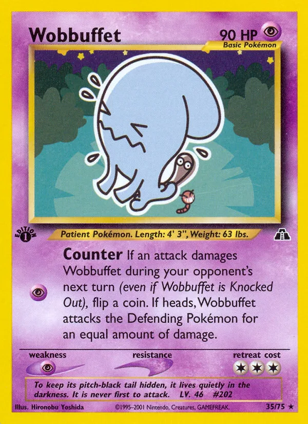 Wobbuffet #35 Neo Discovery Pokemon card