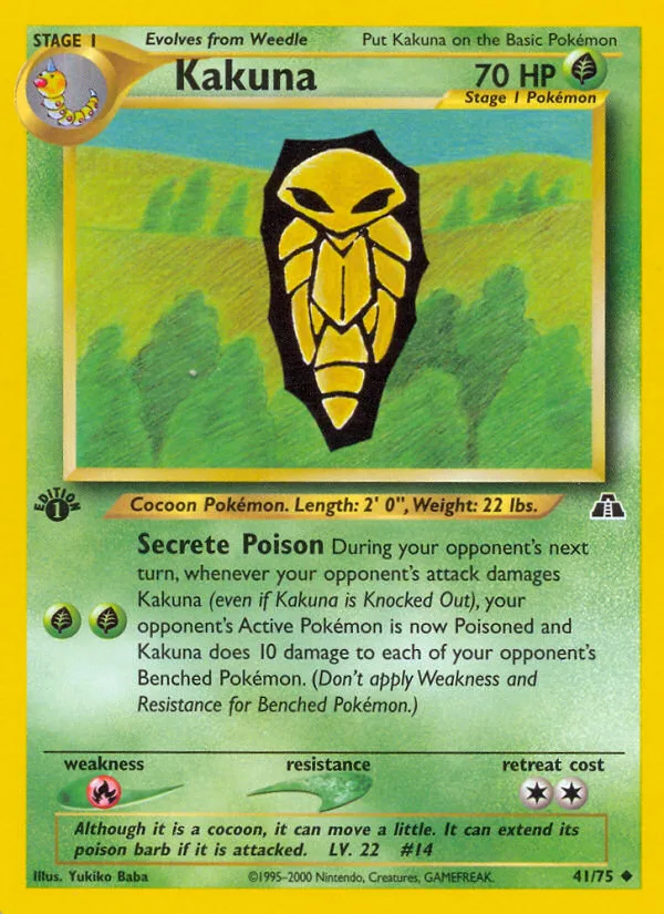 Kakuna #41 Neo Discovery Pokemon card