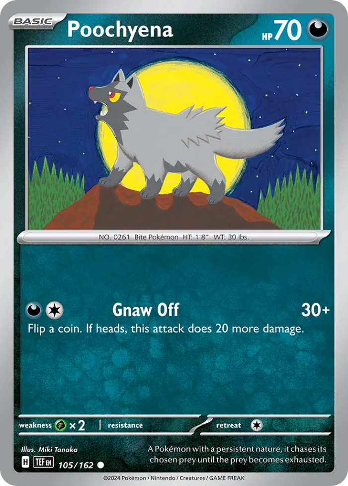 Poochyena #105 Temporal Forces Pokemon card