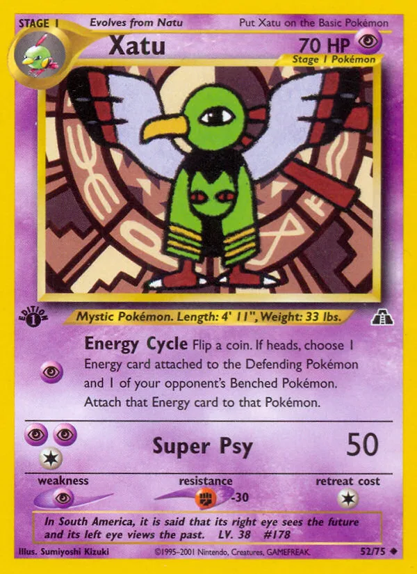 Xatu #52 Neo Discovery Pokemon card