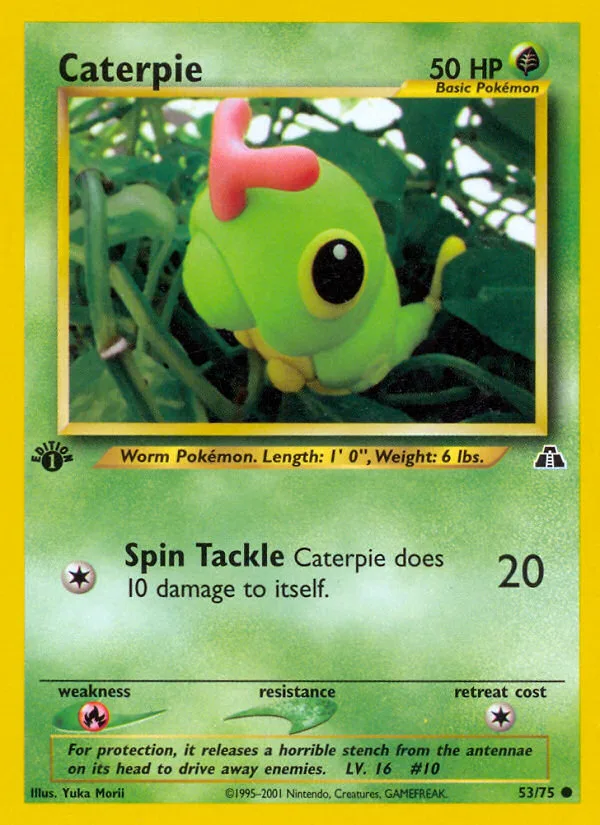 Caterpie #53 Neo Discovery Pokemon card