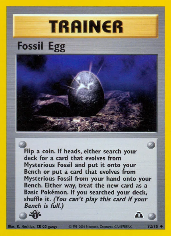 Fossil Egg #72 Neo Discovery Pokemon card