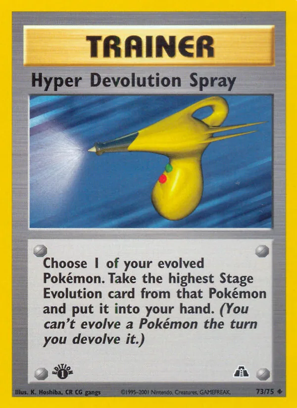 Hyper Devolution Spray #73 Neo Discovery Pokemon card