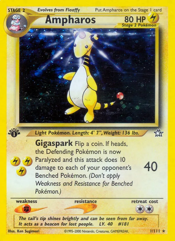 Ampharos #1 Neo Genesis Pokemon card