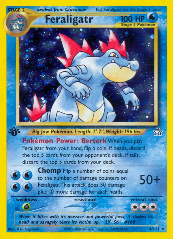 Feraligatr #4 Neo Genesis Pokemon card