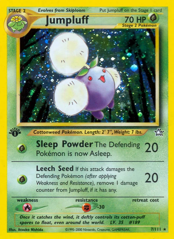 Jumpluff #7 Neo Genesis Pokemon card