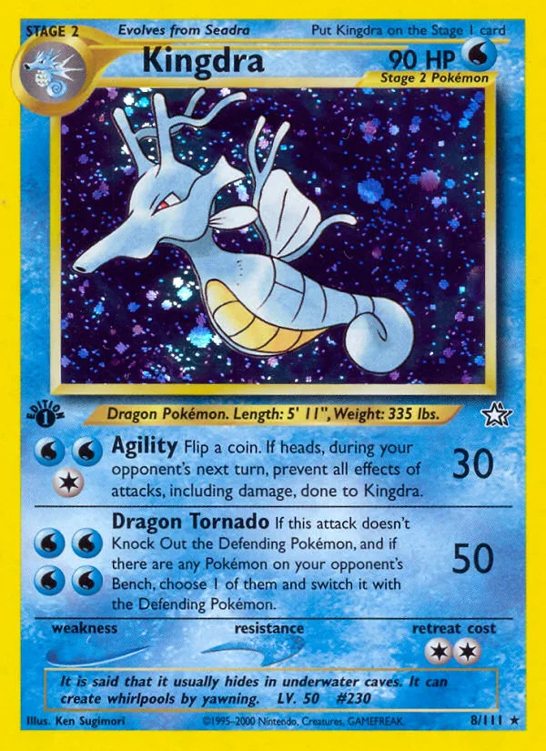 Kingdra #8 Neo Genesis Pokemon card