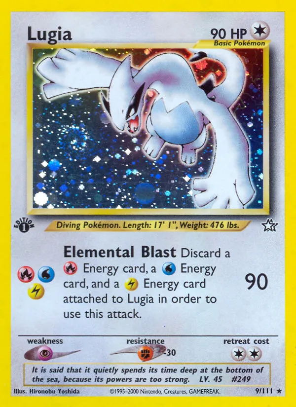 Lugia #9 Neo Genesis Pokemon card