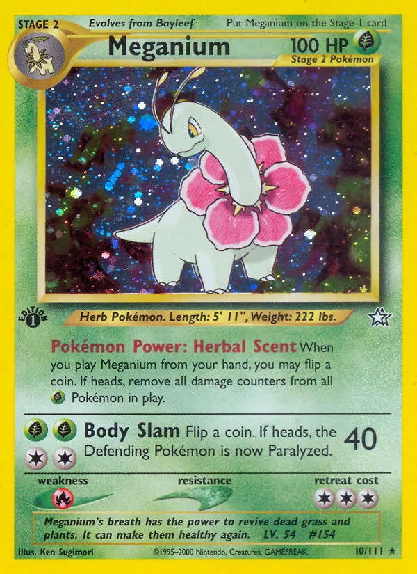 Meganium #10 Neo Genesis Pokemon card