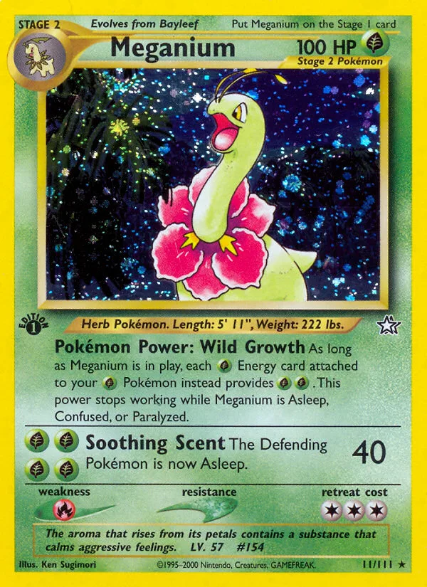 Meganium #11 Neo Genesis Pokemon card