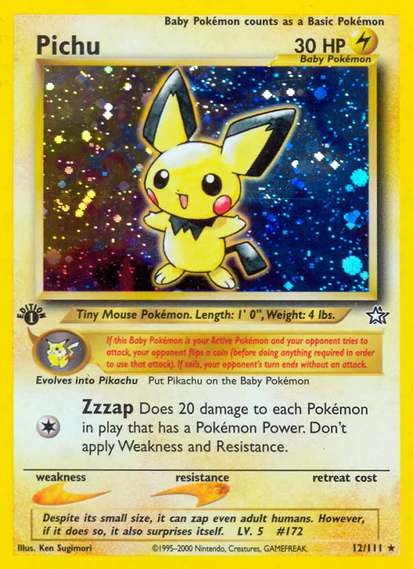Pichu #12 Neo Genesis Pokemon card
