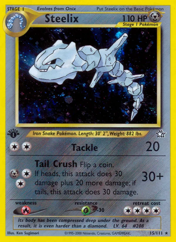 Steelix #15 Neo Genesis Pokemon card