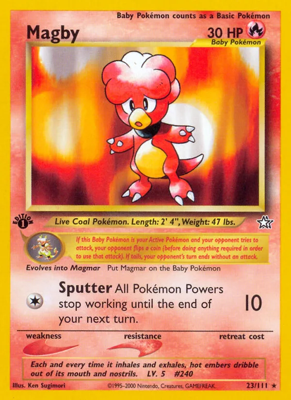 Magby #23 Neo Genesis Pokemon card