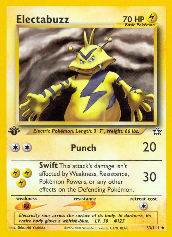 Electabuzz #33 Neo Genesis Pokemon card