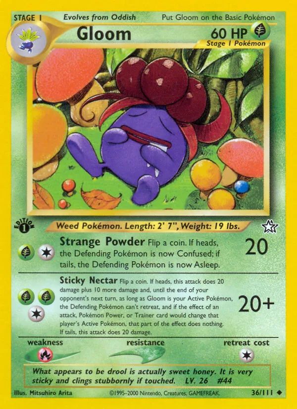 Gloom #36 Neo Genesis Pokemon card