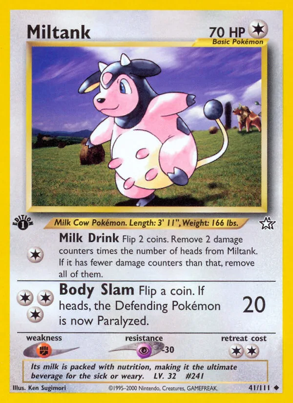 Miltank #41 Neo Genesis Pokemon card