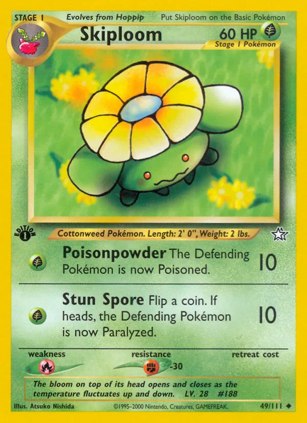 Skiploom #49 Neo Genesis Pokemon card
