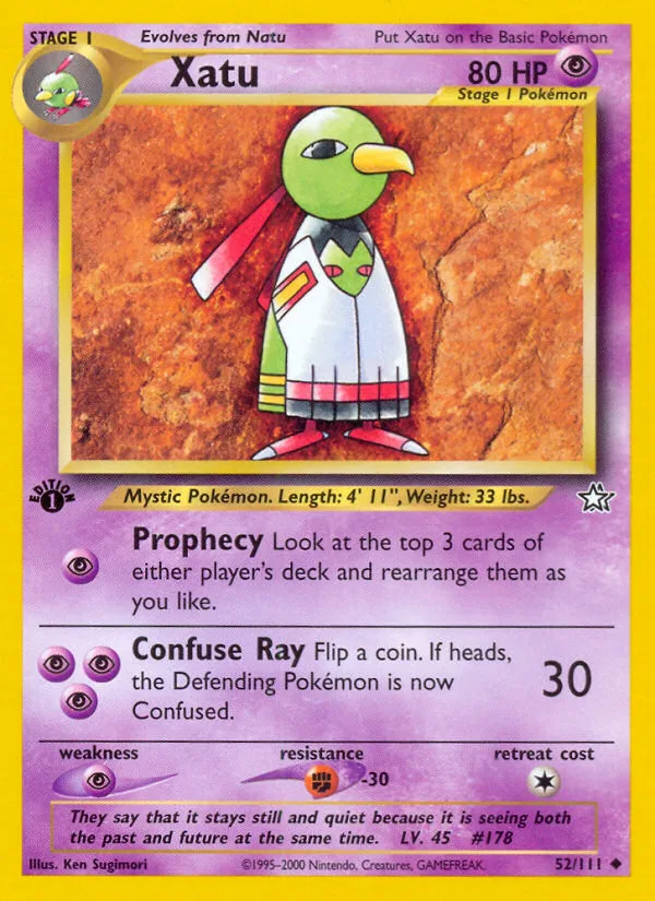 Xatu #52 Neo Genesis Pokemon card