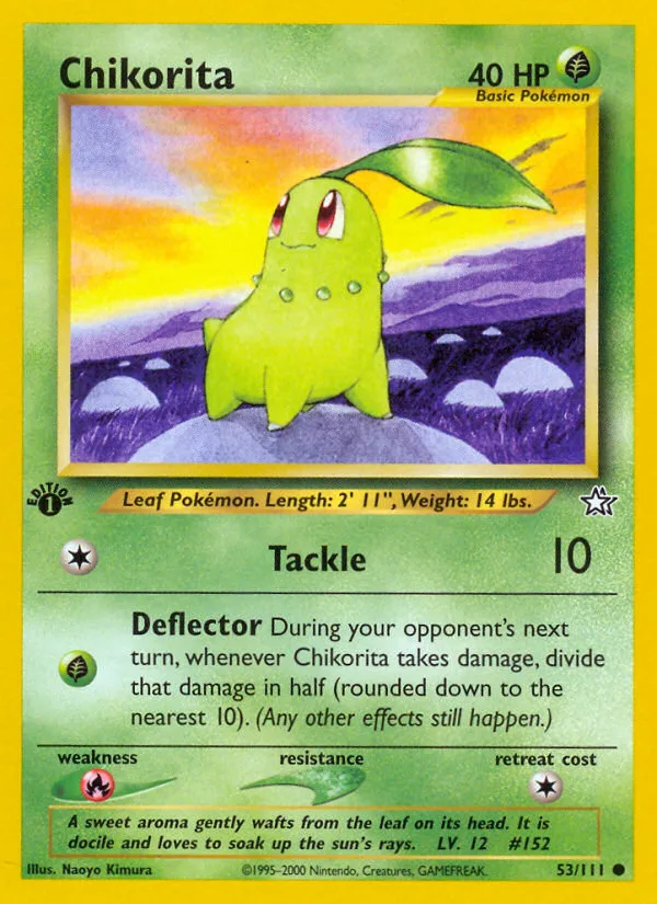 Chikorita #53 Neo Genesis Pokemon card