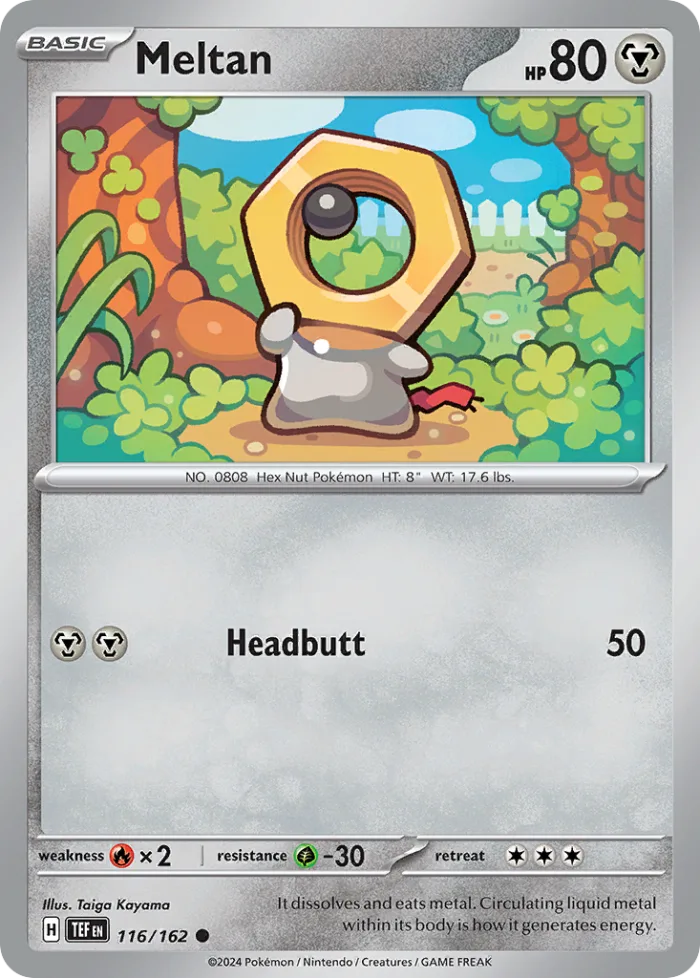 Meltan #116 Temporal Forces Pokemon card