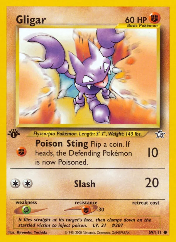 Gligar #59 Neo Genesis Pokemon card
