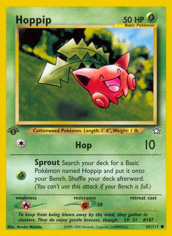 Hoppip #61 Neo Genesis Pokemon card