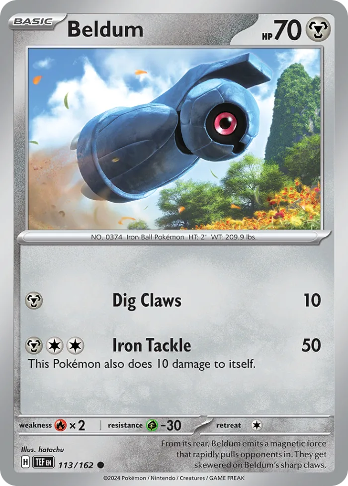 Beldum #113 Temporal Forces Pokemon card