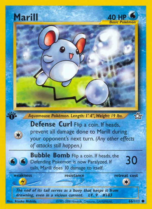 Marill #66 Neo Genesis Pokemon card