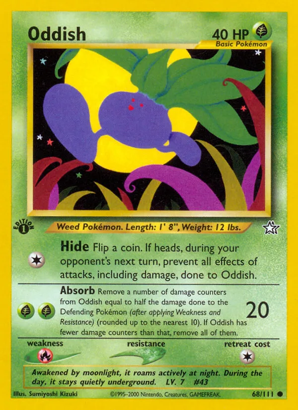 Oddish #68 Neo Genesis Pokemon card