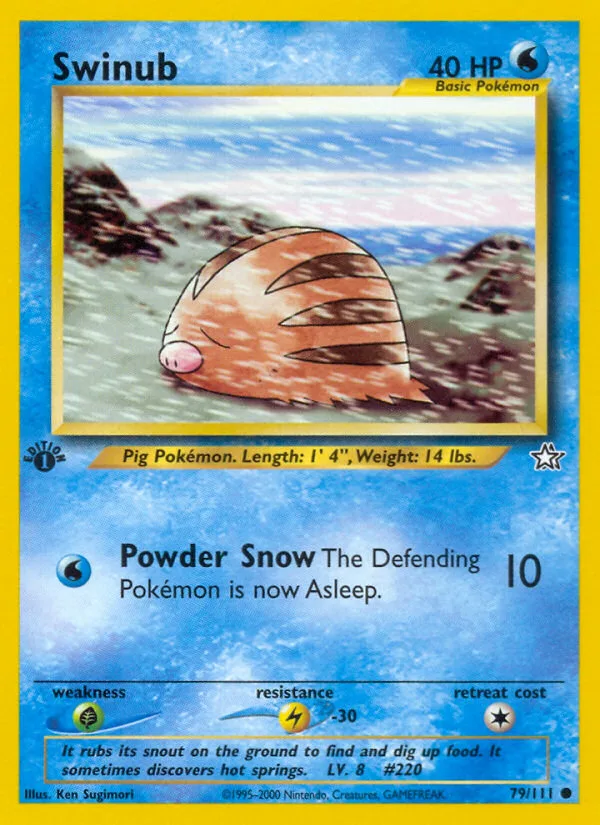 Swinub #79 Neo Genesis Pokemon card