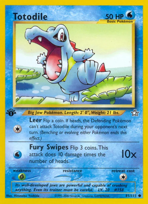 Totodile #81 Neo Genesis Pokemon card