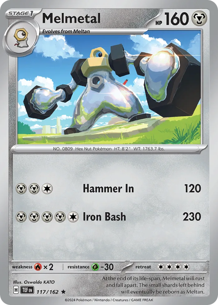 Melmetal #117 Temporal Forces Pokemon card