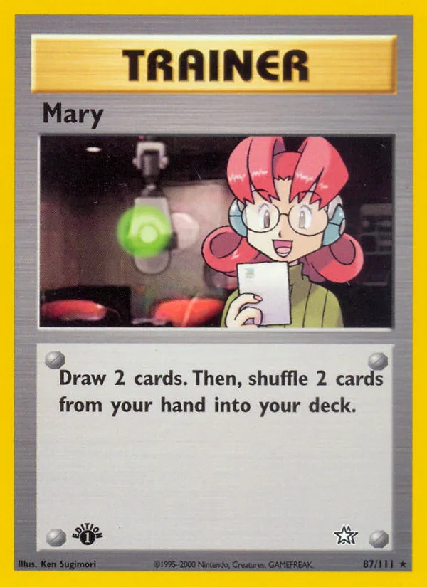 Mary #87 Neo Genesis Pokemon card