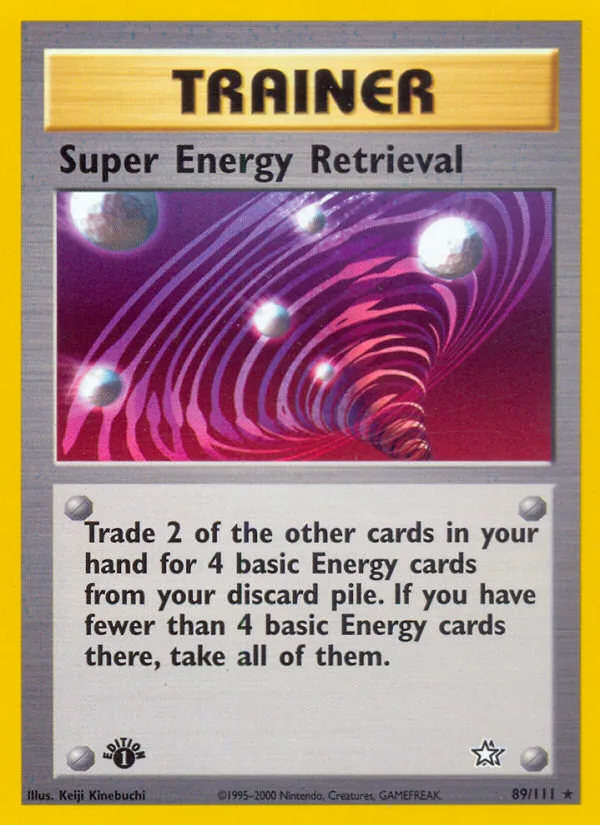 Super Energy Retrieval #89 Neo Genesis Pokemon card