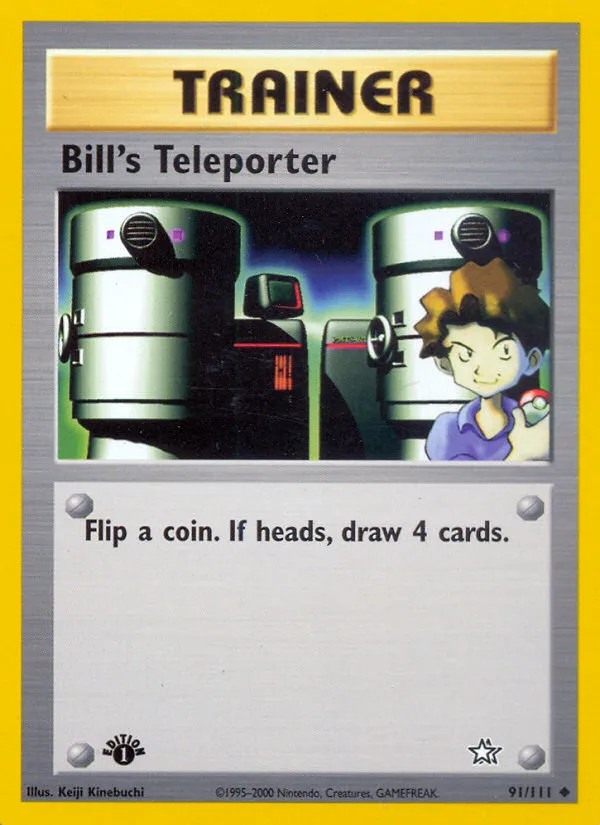 Bill's Teleporter #91 Neo Genesis Pokemon card
