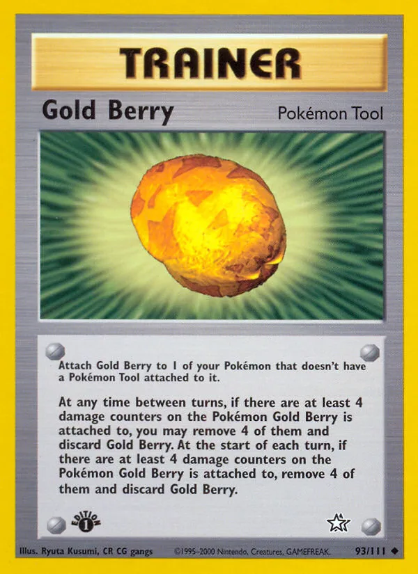 Gold Berry #93 Neo Genesis Pokemon card