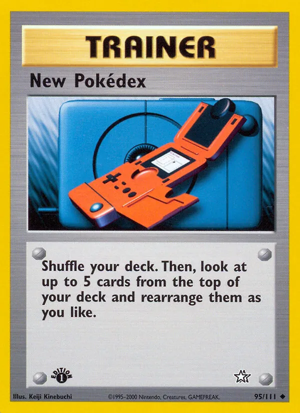 New Pokédex #95 Neo Genesis Pokemon card