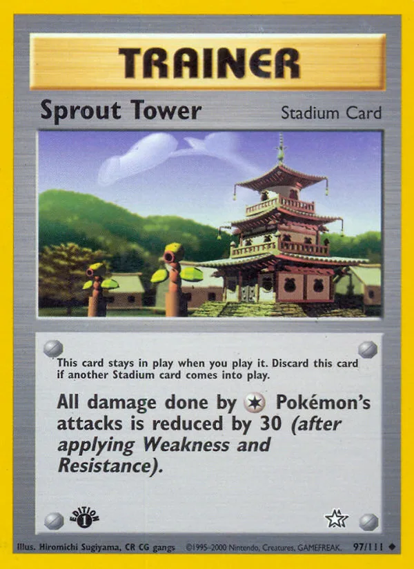 Sprout Tower #97 Neo Genesis Pokemon card