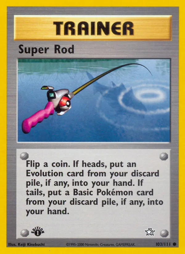 Super Rod #103 Neo Genesis Pokemon card