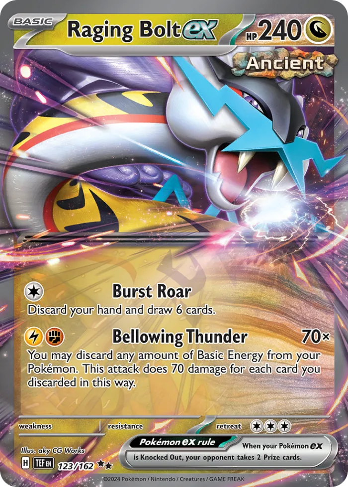 Raging Bolt ex #123 Temporal Forces Pokemon card