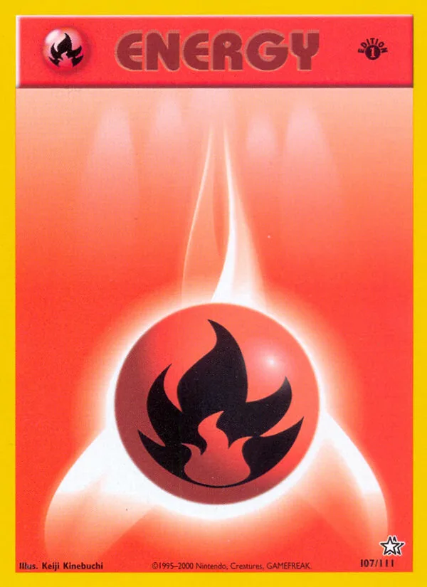 Fire Energy #107 Neo Genesis Pokemon card